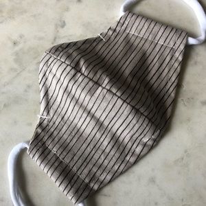 Tan stripes- Breathable cotton mask